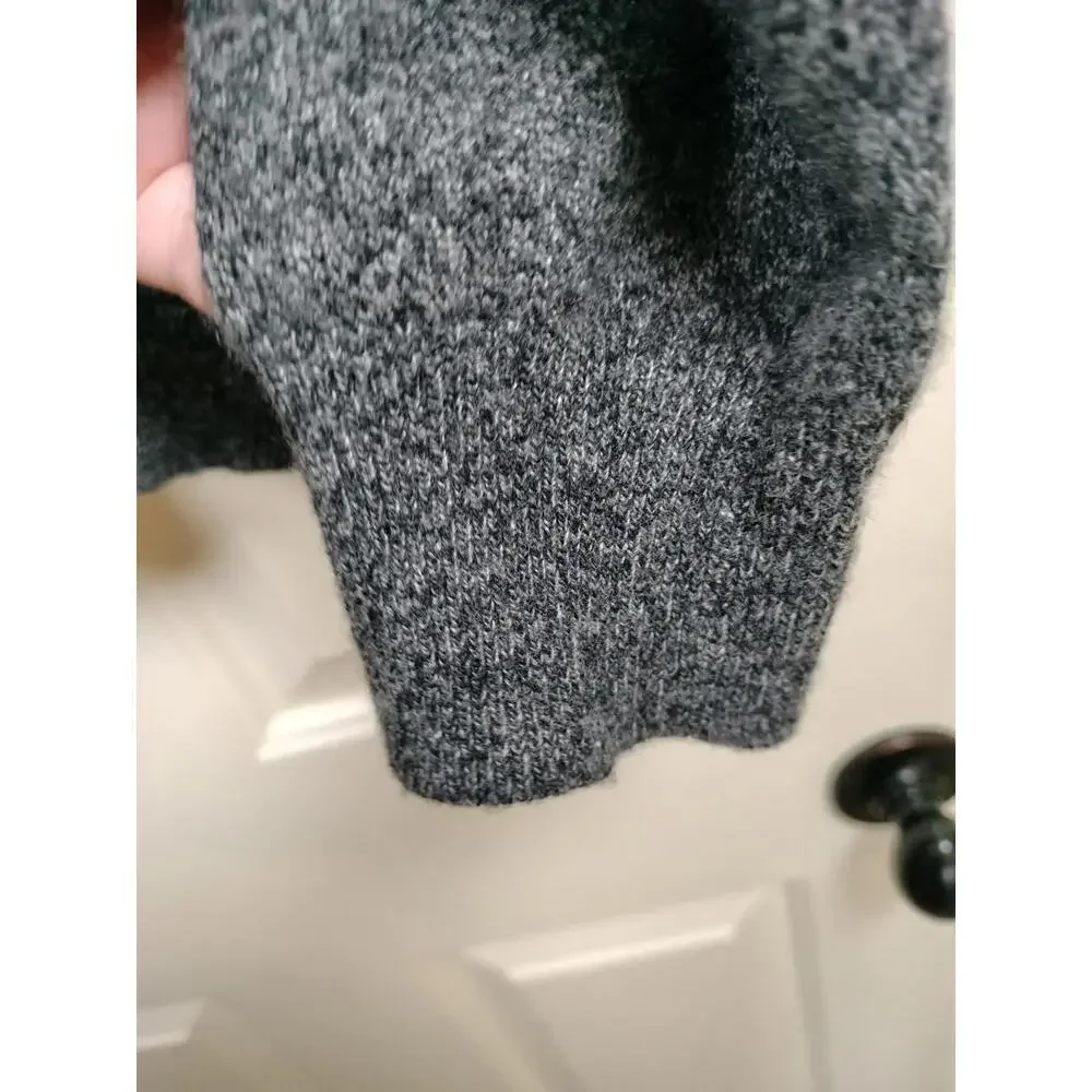 Lux Cashmere Men’s V-Neck Sweater Large 100%‎ Pure Cashmere Charcoal Gray Soft